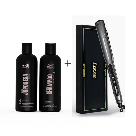 Kit keratin Japonesa 250ML+ Plancha Lizze Extreme Titanio